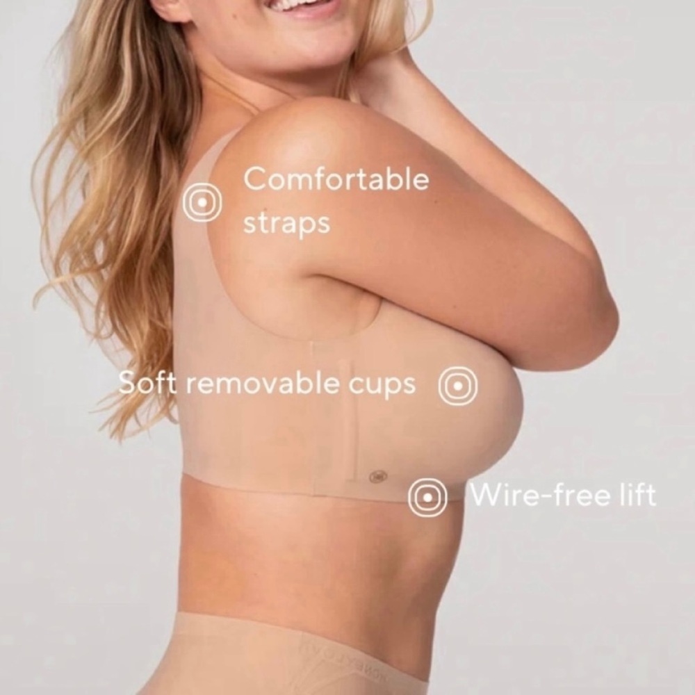 Honeylove‎ V-Neck Bra in Sand - Picture 4 of 12